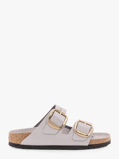 Birkenstock Arizona Big Buckle Leather Sandals In Grau