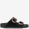 Birkenstock Arizona Big Buckle Slide In Shiny Leather