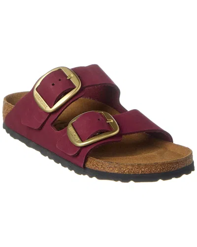 Birkenstock Arizona Big Buckle Narrow Fit Leather Sandal In Burgundy