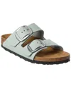 Birkenstock Arizona Big Buckle Narrow Leather Sandal In Green