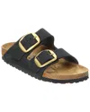 Birkenstock Milano Big Buckle I Lacquered Leather Sandal Color Bla In Black