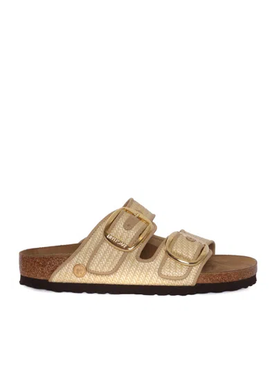 Birkenstock Arizona Big Buckle Natural – Woven Textile Sandal In Neutral