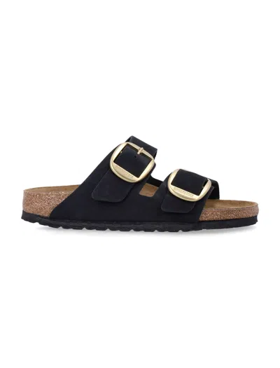 Birkenstock Arizona Big Buckle Nubuck In Black