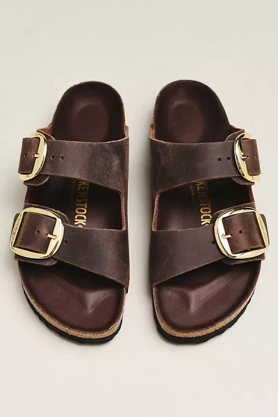 Birkenstock Arizona Big Buckle Nubuck Sandals In Brown