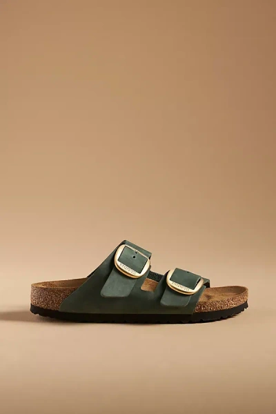 Birkenstock Arizona Big Buckle Nubuck Sandals In Green