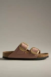 Birkenstock Arizona Big Buckle Nubuck Sandals In Pink