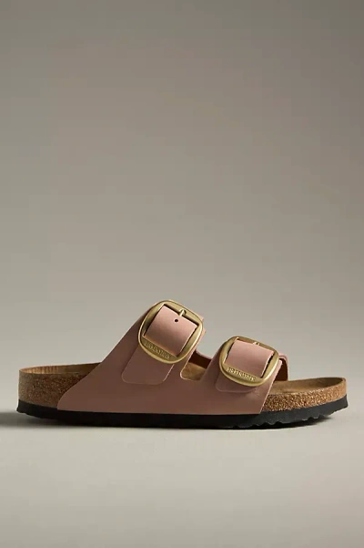 Birkenstock Arizona Big Buckle Nubuck Sandals In Pink
