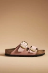 Birkenstock Arizona Big Buckle Nubuck Sandals In Nude & Neutrals