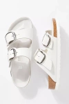 Birkenstock Arizona Big Buckle Leather Sandals In White