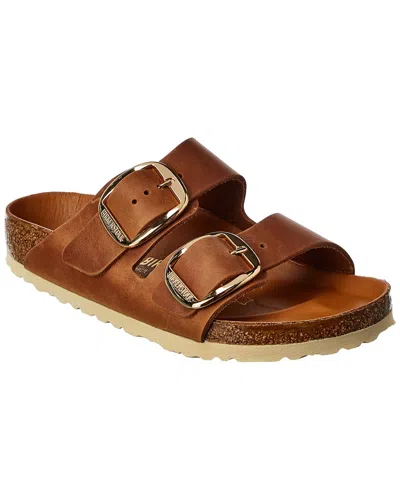 Birkenstock Arizona Big Buckle Oiled Leather Sandal In Brown