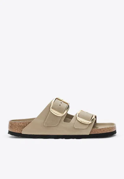 Birkenstock Arizona Big Buckle Oiled Leather Slides In Multi