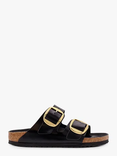 Birkenstock Arizona Big Buckle Patent Leather Sandals In Black
