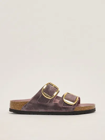 Birkenstock Arizona Big Buckle Pelle Oliata Sandal In Purple