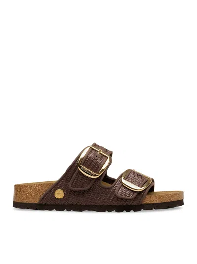 Birkenstock Arizona Big Buckle Raffia In Nude