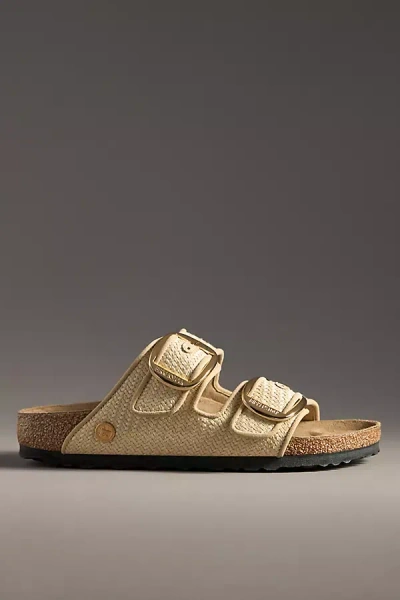 BIRKENSTOCK ARIZONA BIG BUCKLE RAFFIA SANDALS