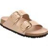 Birkenstock Open-toe Slip-on Buckled Leather Sandals In Animal Print