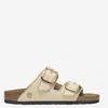 Birkenstock Rafia Arizona Big Buckle Sandals In Yellow