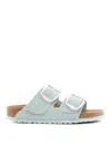 Birkenstock Big Buckle Double-strap Sandals In Green