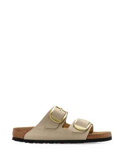 Birkenstock Womens Sandcastle Nubuck Arizona Double-strap Leather Sandals