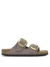 Birkenstock Arizona Big Buckle Suede Sandals In Purple