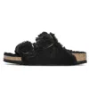 Birkenstock Arizona Big Buckle Shearling Narrow Fit 'teddy Black'