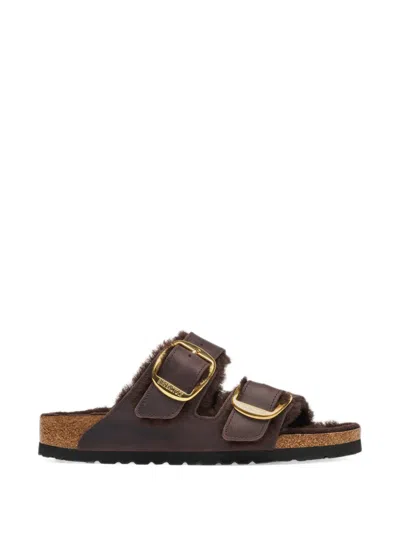 Birkenstock Arizona Big Buckle Shearling Sandals In Animal Print