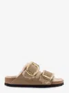 Birkenstock Arizona Big Buckle Shearling Sandals In Neutral