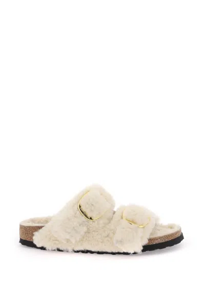 BIRKENSTOCK ARIZONA BIG BUCKLE SHEARLING TEDDY SANDALS