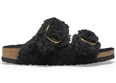 Pre-owned Birkenstock Arizona Big Buckle Shearling (women's) Sneakers In Black/gold In Multi