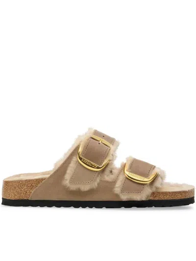 Birkenstock Arizona Big Buckle Shearling-lined Sandals In Brown