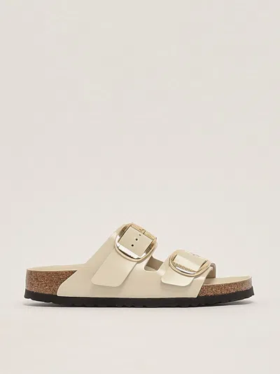 Birkenstock Arizona Big Buckle Shine Ecru Sandal