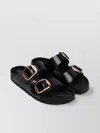 Birkenstock Arizona Big Buckle Slide In Shiny Leather