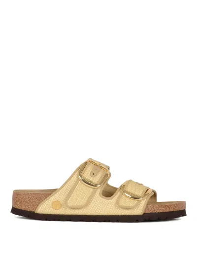 Birkenstock Arizona Big Buckle Natural – Woven Textile Sandal In Neutral
