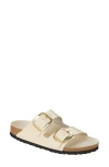Birkenstock Arizona Big Buckle Slide Sandal In Ecru/ecru