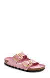Birkenstock Arizona Big Buckle Sandals In High Shine Fondant Pink