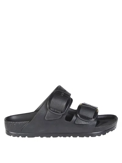 Birkenstock Arizona Big Buckle Slide Sandals In Nero
