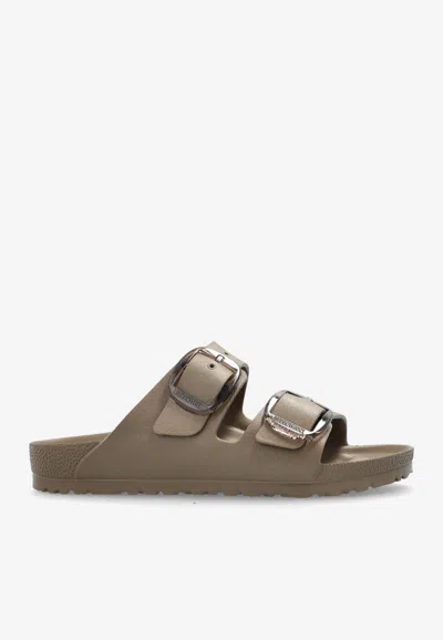 Birkenstock Arizona Big Buckle Slides In Brown