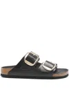 Birkenstock Arizona Big Buckle Slides In Brown