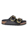 Birkenstock Arizona Big Buckle Narrow Leather Sandal In Black