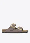 Birkenstock Arizona Big Buckle Suede Sandals In Purple