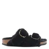 Birkenstock Arizona Big Buckle Teddy Sandals In Black