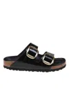 Birkenstock Arizona Big Natural Lea Sandal Black Color In Multi
