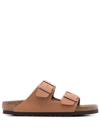 Birkenstock Arizona Soft Slide Sandal In Brown