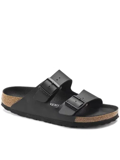 Birkenstock Arizona Slippers In Black Leather