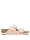 Birkenstock Arizona Birko-flor Leather Sandals In Neutrals