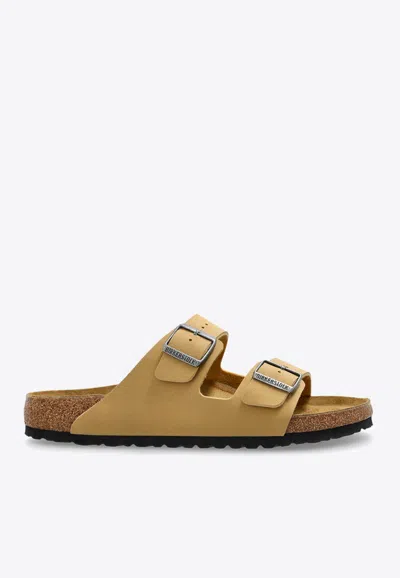 Birkenstock Arizona Birko-flor Nubuck Sandals In Beige