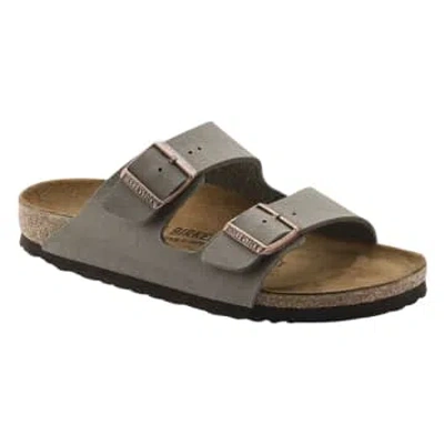 Birkenstock Arizona Birko-flor Nubuck Womens Sandals In White