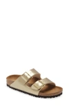 Birkenstock Arizona Birko-flor Slide Sandal In Gold