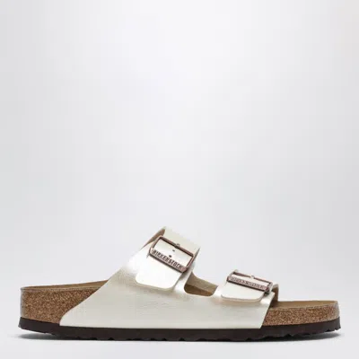 Birkenstock Arizona Birkoflor Pearl White Slides In Multi