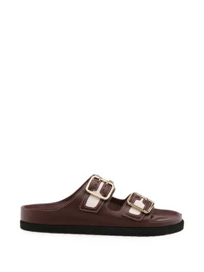 Birkenstock Arizona Bold 1774 Sandals In Burgundy